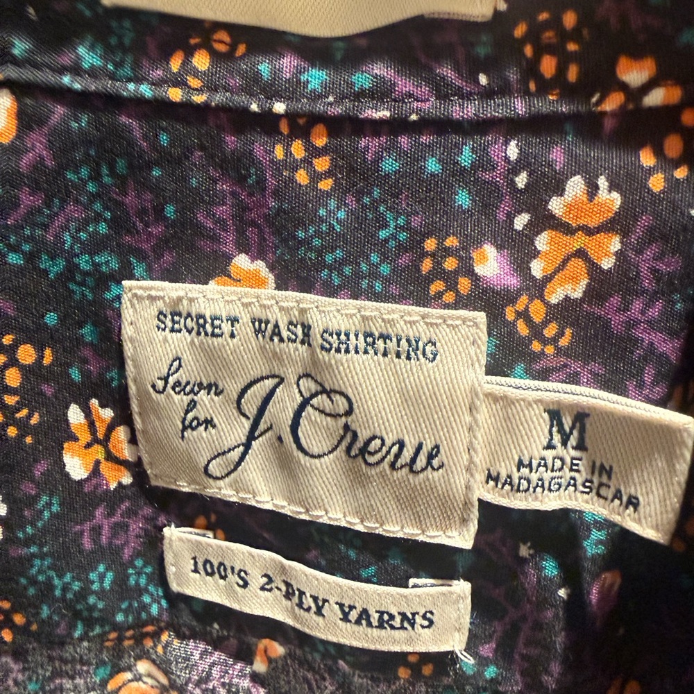 J. Crew Navy Floral Men's Shirt - Picture 3 of 3